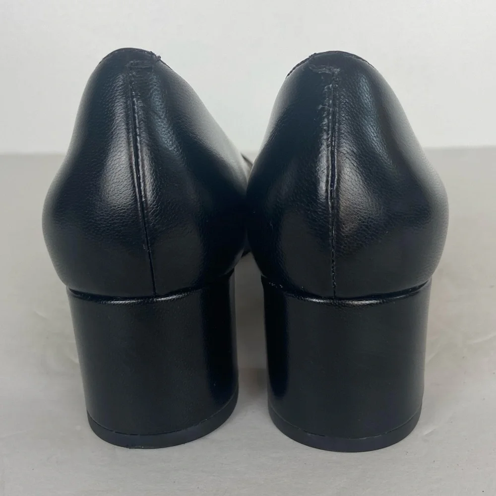 Cole Haan Grand Pumps Women's Heels Size 7.5 Black Career Preppy Block Heels - Picture 5 of 8